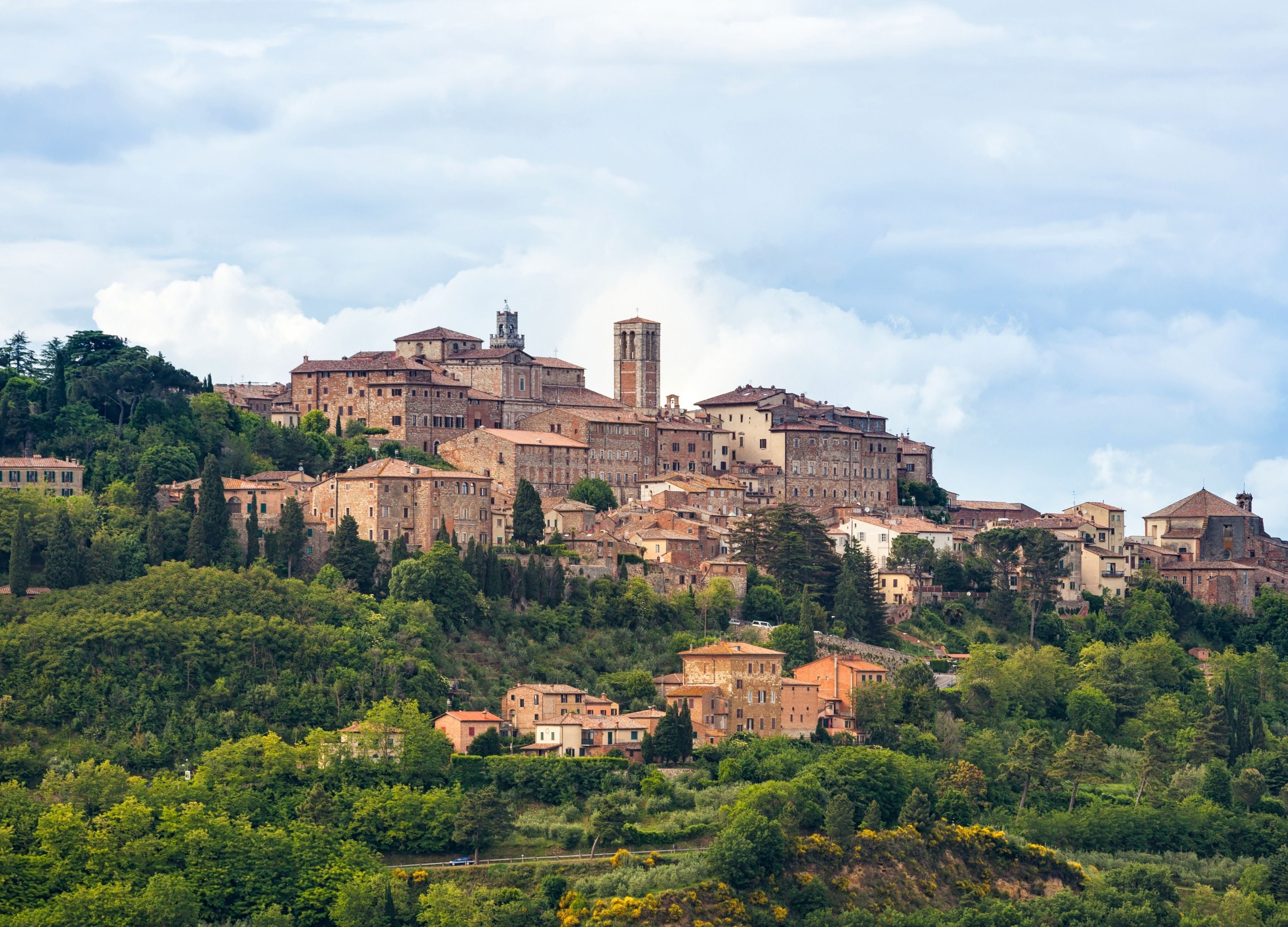 Montalcino, St. Antimo Abbey, and Montepulciano